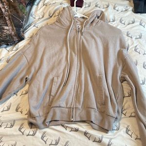 Mauve cropped hoodie